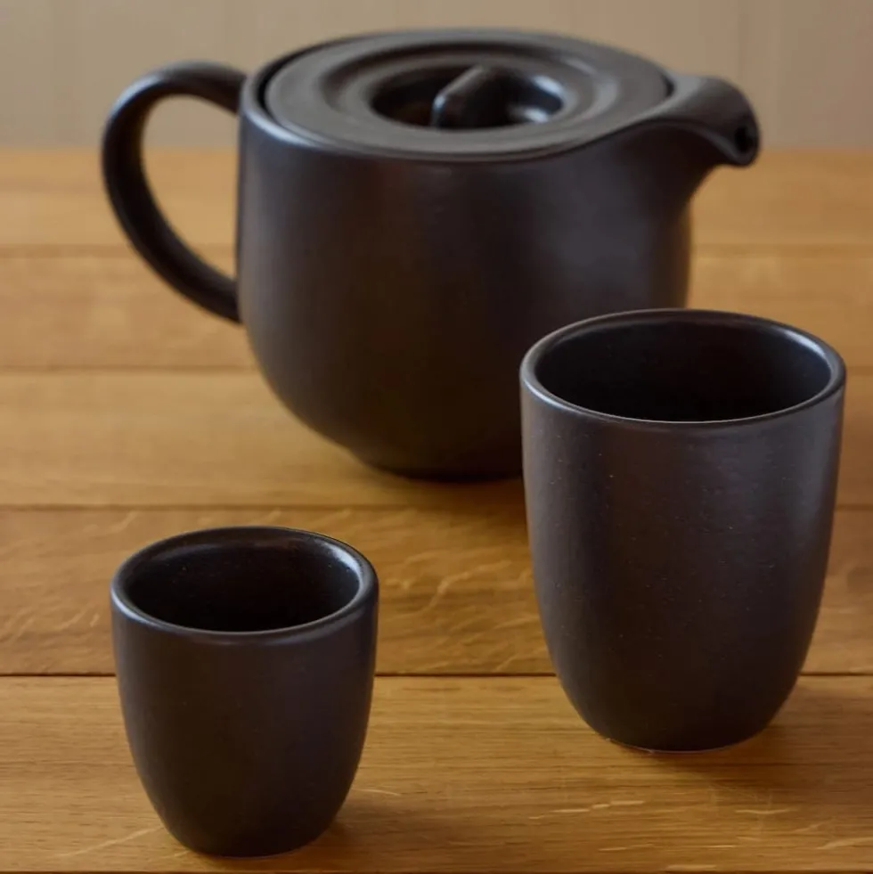 Théière en grès “Pacifica" - Anthracite