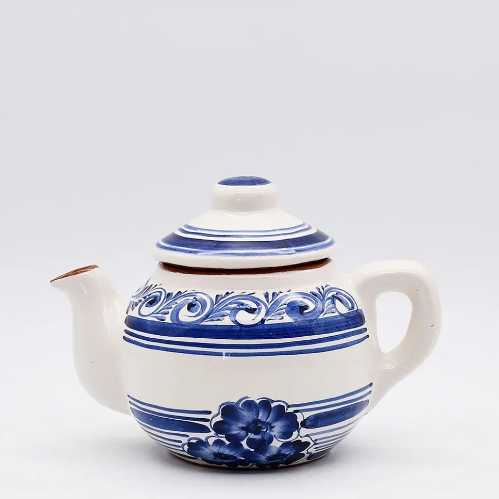 Théière en terre cuite - Bleue