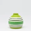 Vase boule rayé - Vert