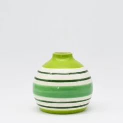Vase boule rayé - Vert