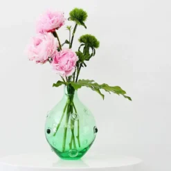Vase en verre soufflé "Donuts" - Vert