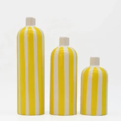 Vase rayé "Costa Nova" - Jaune