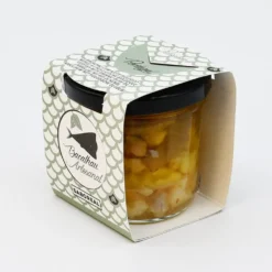 Verrine de morue à l'huile d'olive biologique